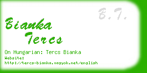 bianka tercs business card